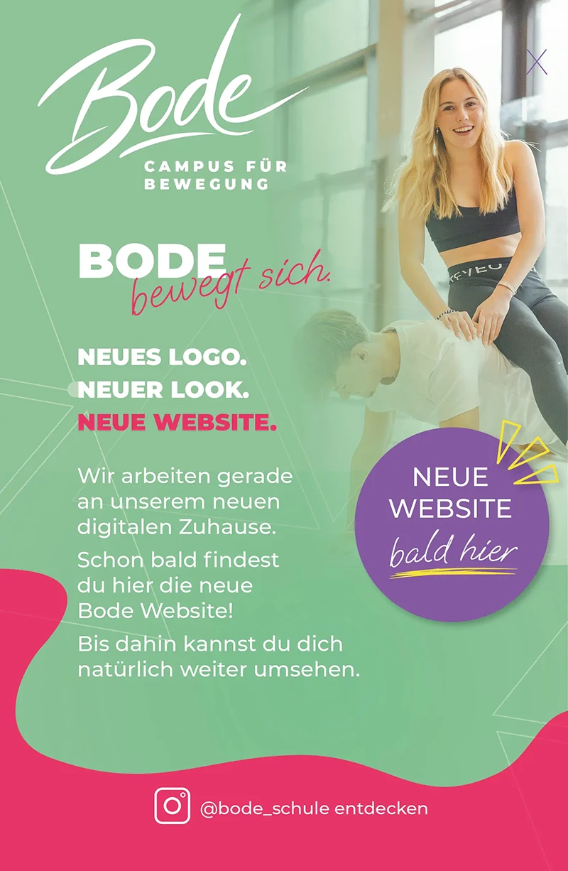 Bode Berufsfachschule - Ankündigung neue Website - Mobile Template